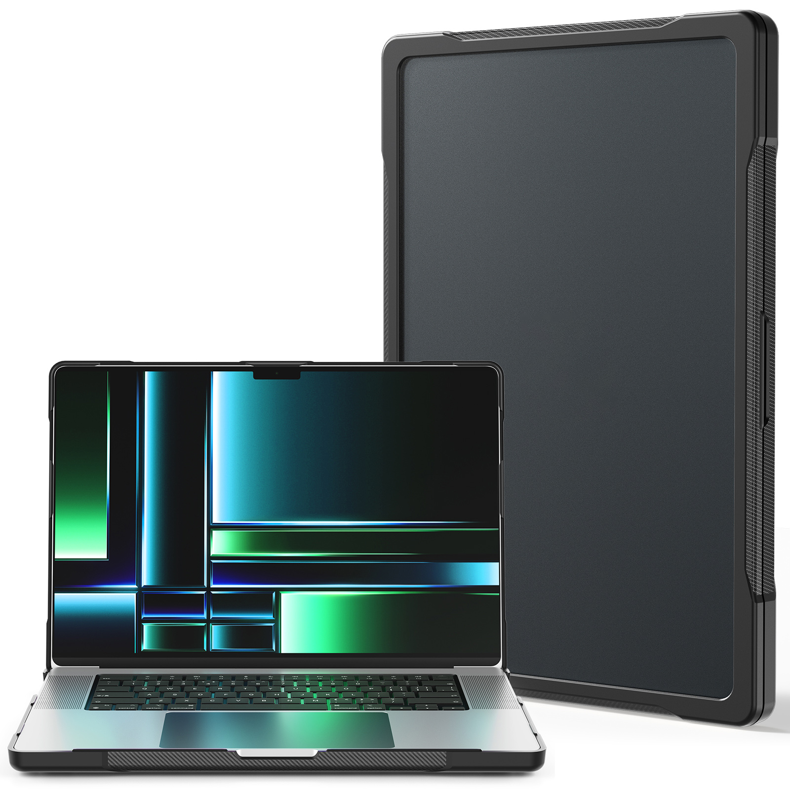 

Für MacBook Pro 14 Zoll (2021) A2442 /(2023) A2779 (M1 / M2) Laptop -case -sailor -serie PC+TPU Notebook -schutzschutzabdeckung - Transparent Schwarz, MacBook Pro 14 inch (2021)