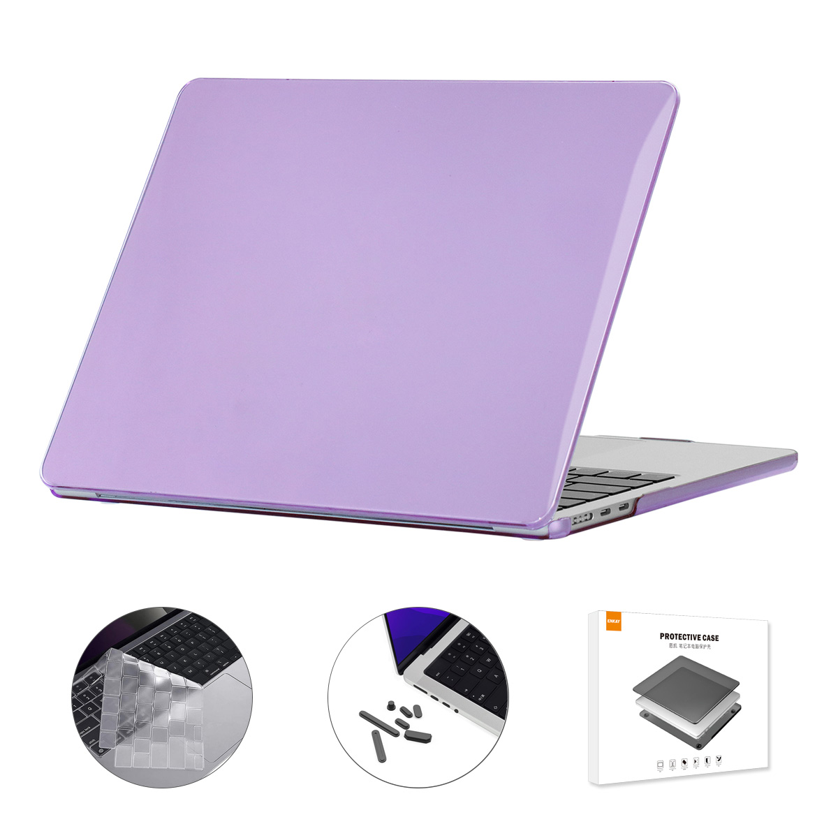 

Enkay Hat Prince Für Macbook Air 15 Zoll (2023) A2941 (us-version) Laptop Hard-pc-hülle Mit Tpu-tastaturfilm + Staubproofes Stecker - Helles Lila, Macbook Air 15 inch (2023) A2941 (US Version)