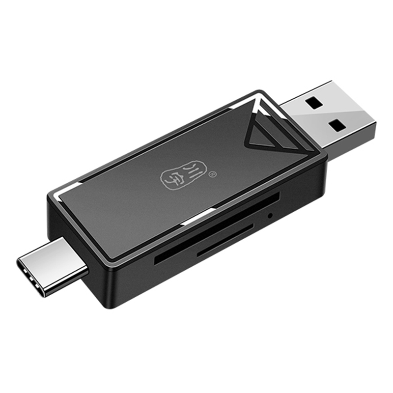 KAWAU C251 USB 2.0 Type C + USB SD   TF Card Reader Portable OTG Adapter