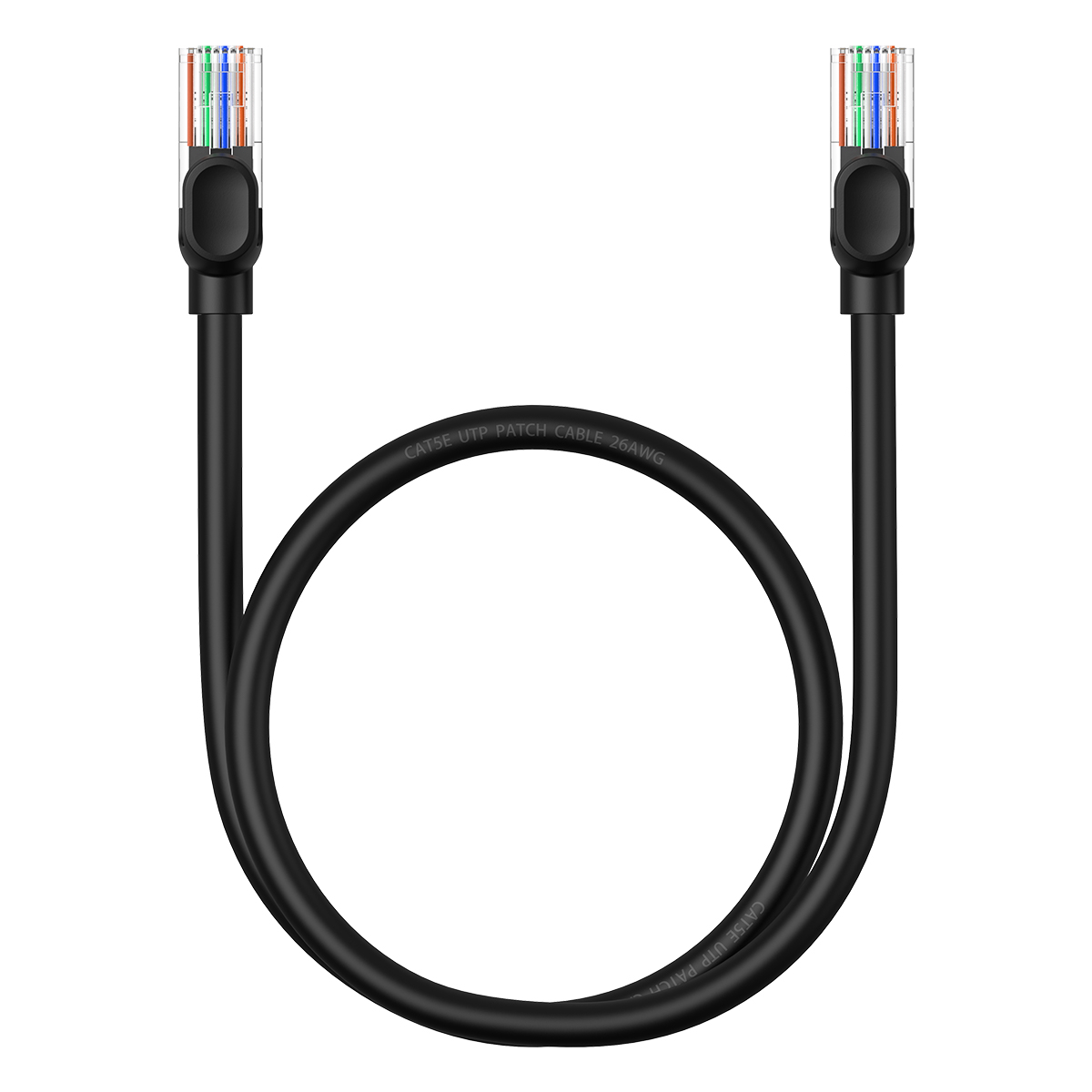 

BASEUS PCWL-A101 0.5m 26AWG 1000Mbps Network LAN Wire Thicker Core Cat 5 Gigabit Ethernet Cable (Round Cable) - Black