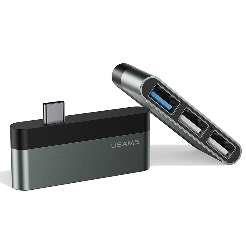 

USAMS US-SJ461 Type-C Mini HUB Type-C to 3 USB 3.0 / 2.0 Converter