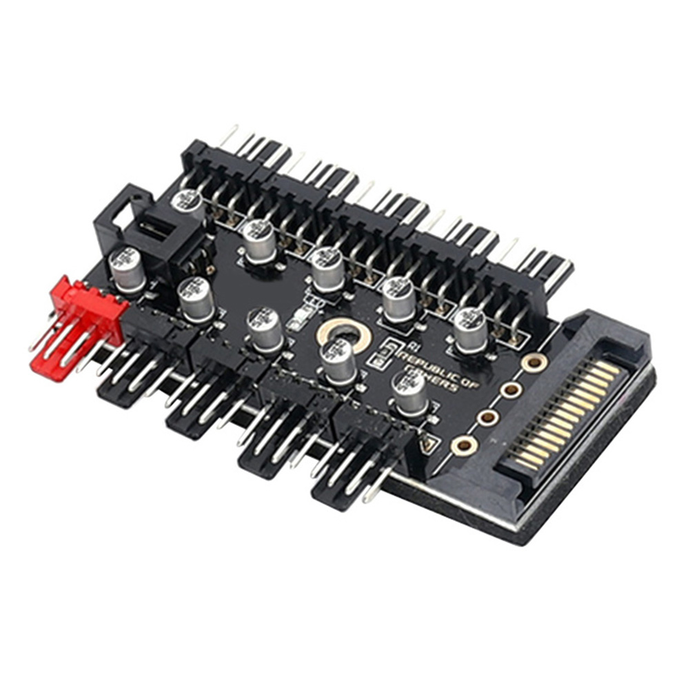 

PC 1 Bis 10 4Pin PWM -kühlfans Hub Sata Power / Großer 4D -anschlusskühler -splitter -erweiterungsadapter - Sata Angetrieben
