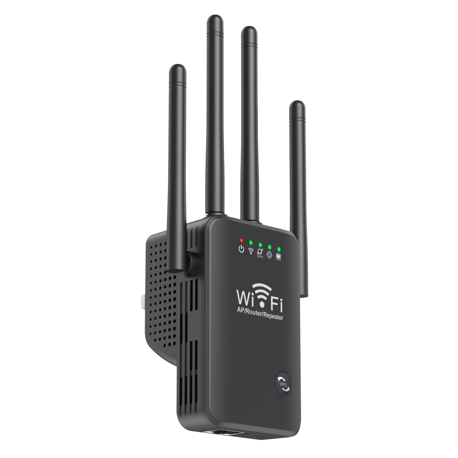 

U9-4 Home Wireless Repeater-netzwerkverstärker WiFi Signal Booster Router Extender - Schwarz / US -stecker
