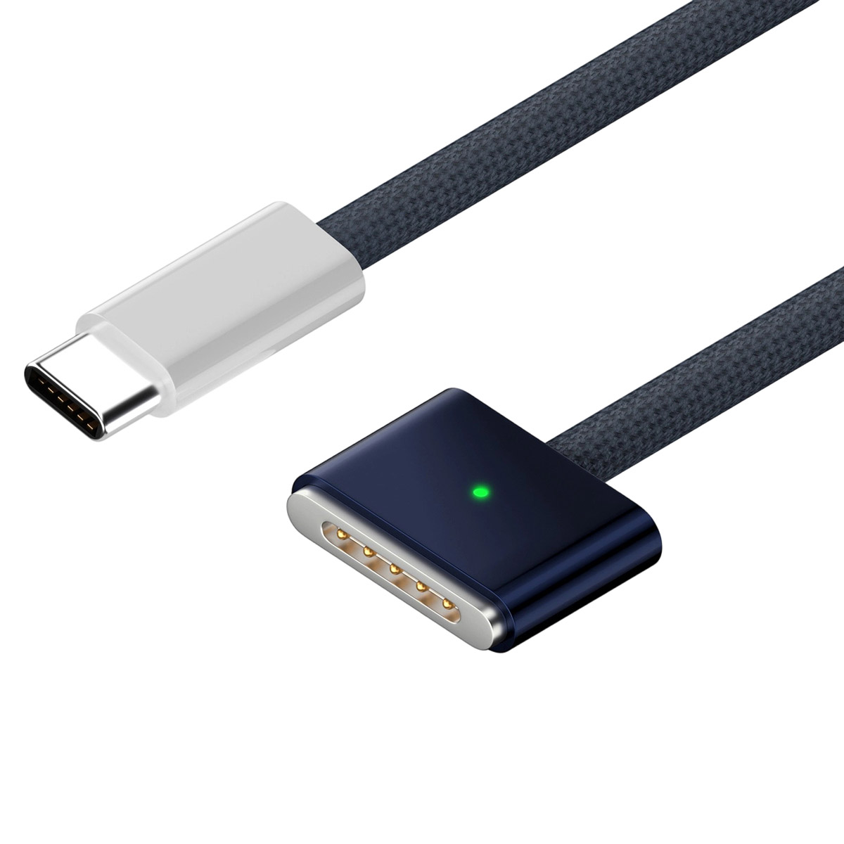 D038 2m USB-C to Compatible with MagSafe 3 Charging Cable 140W PD Fast Charging Cord for MacBook Pro 14  /  16 Inch  /  Air M2  /  M3 - Midnight Blue
