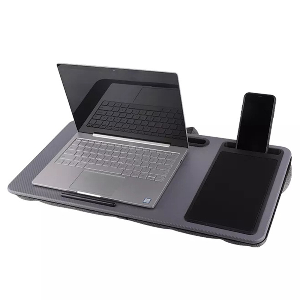 LA1 Home Office Portable Lap Desk with Device Baffle Mouse Pad Phone Tablet Holder and Handle Multifunction Laptop Lap Table Fits Up to Devices