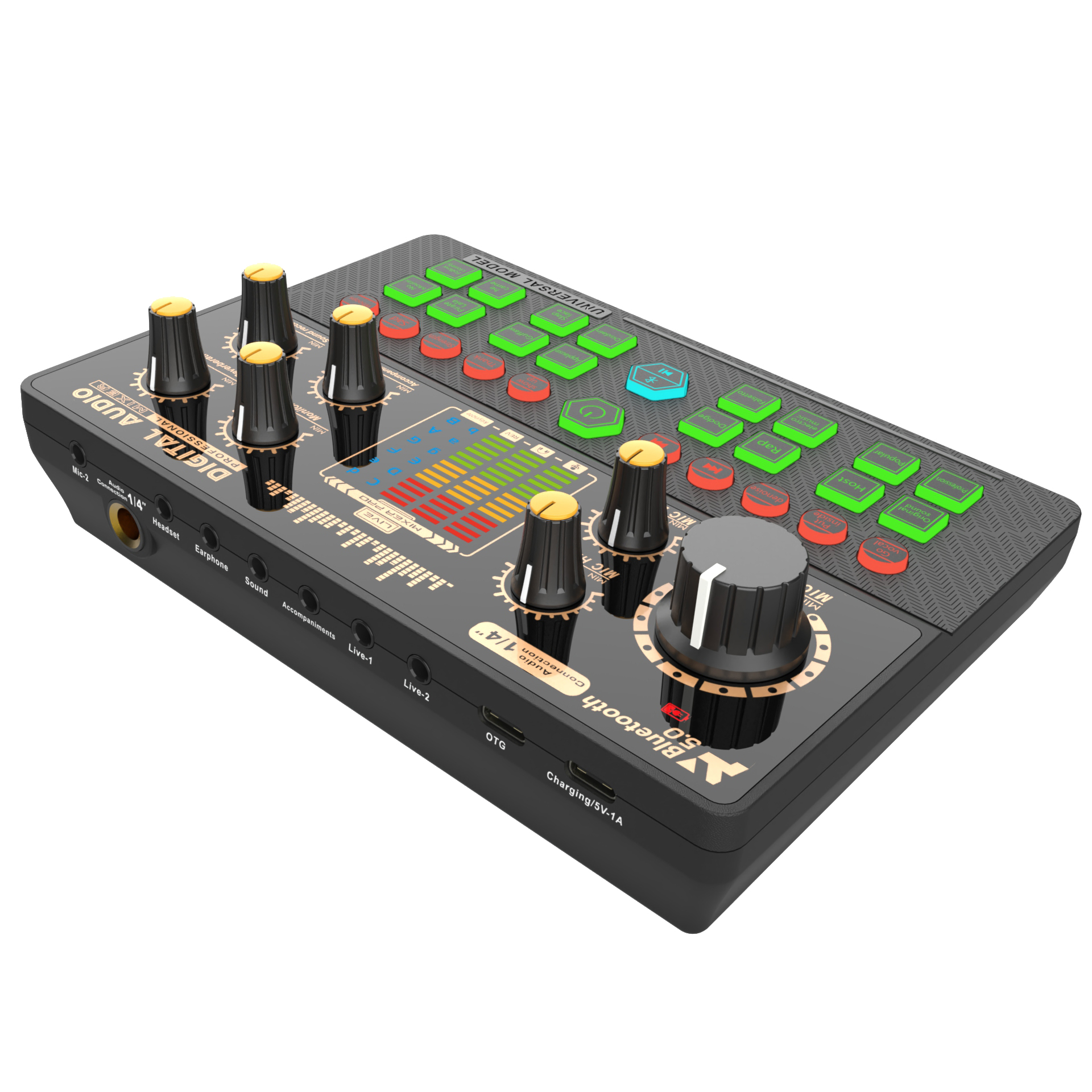 S5 Live Streaming Sound Card Mobile Phone Laptop Mixer Condenser Bluetooth Microphone
