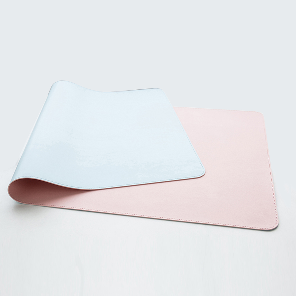

Dual-side-lederstiche Kanten Wasserdichtes Maus-pad, 100*50 cm - Rosa / Himmelblau