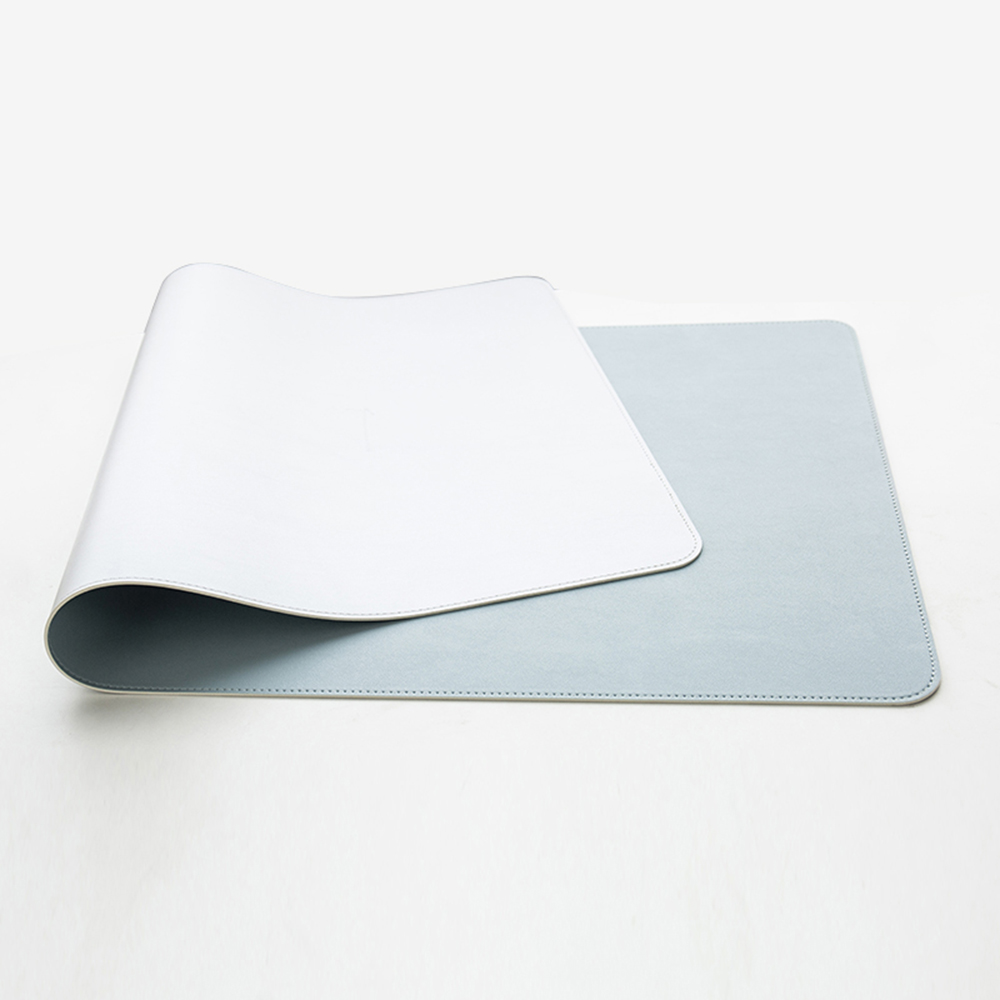 

Dual-Side Lederstiche Rand Wasserdichte Mausmatte, Größe: 60 X 30 Cm - Himmelblau / Silber-