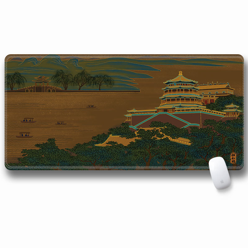 

Large Chinoiserie Pattern Rubber Mouse Pad Non-slip Mouse Mat Mousepad, Size: 300x800x3mm - Style O