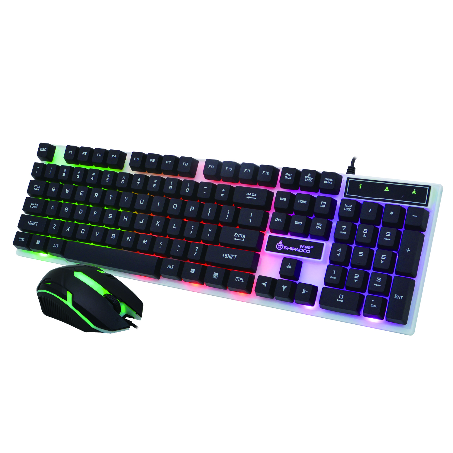 

SHIPADOO D280 104 Keys Kabelgebundene Gaming-Tastatur Und Maus-Combo - Schwarz