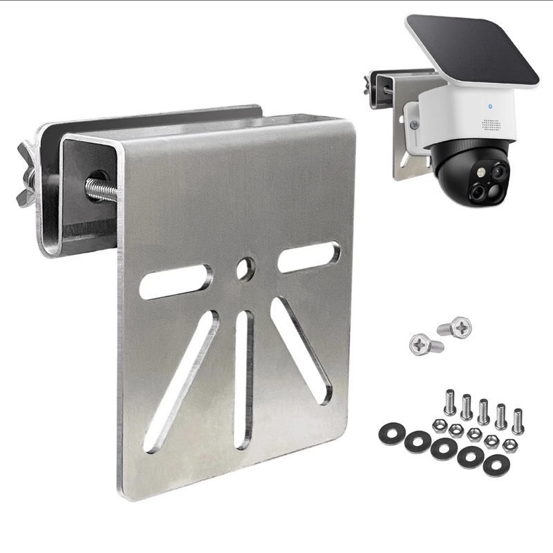 180 Degree Rotation CCTV Camera Holder Bracket Stainless Steel Gutter Mount Stand