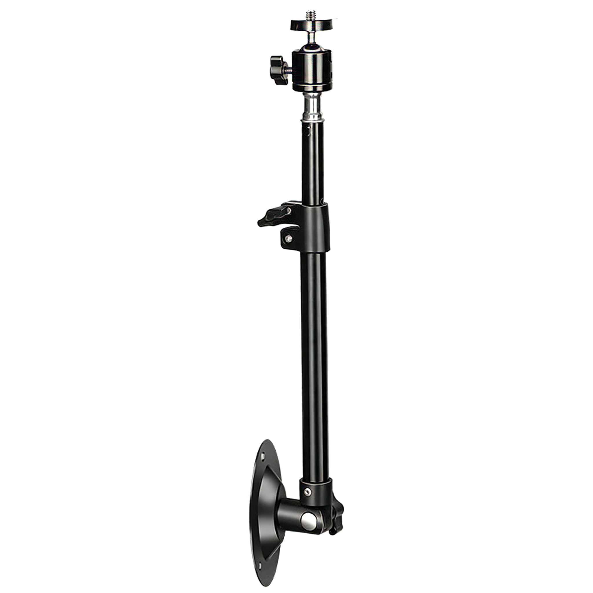 360 Degree Rotation Security Camera Holder Mount 35-50cm Carbon Steel Telescopic Arm Bracket