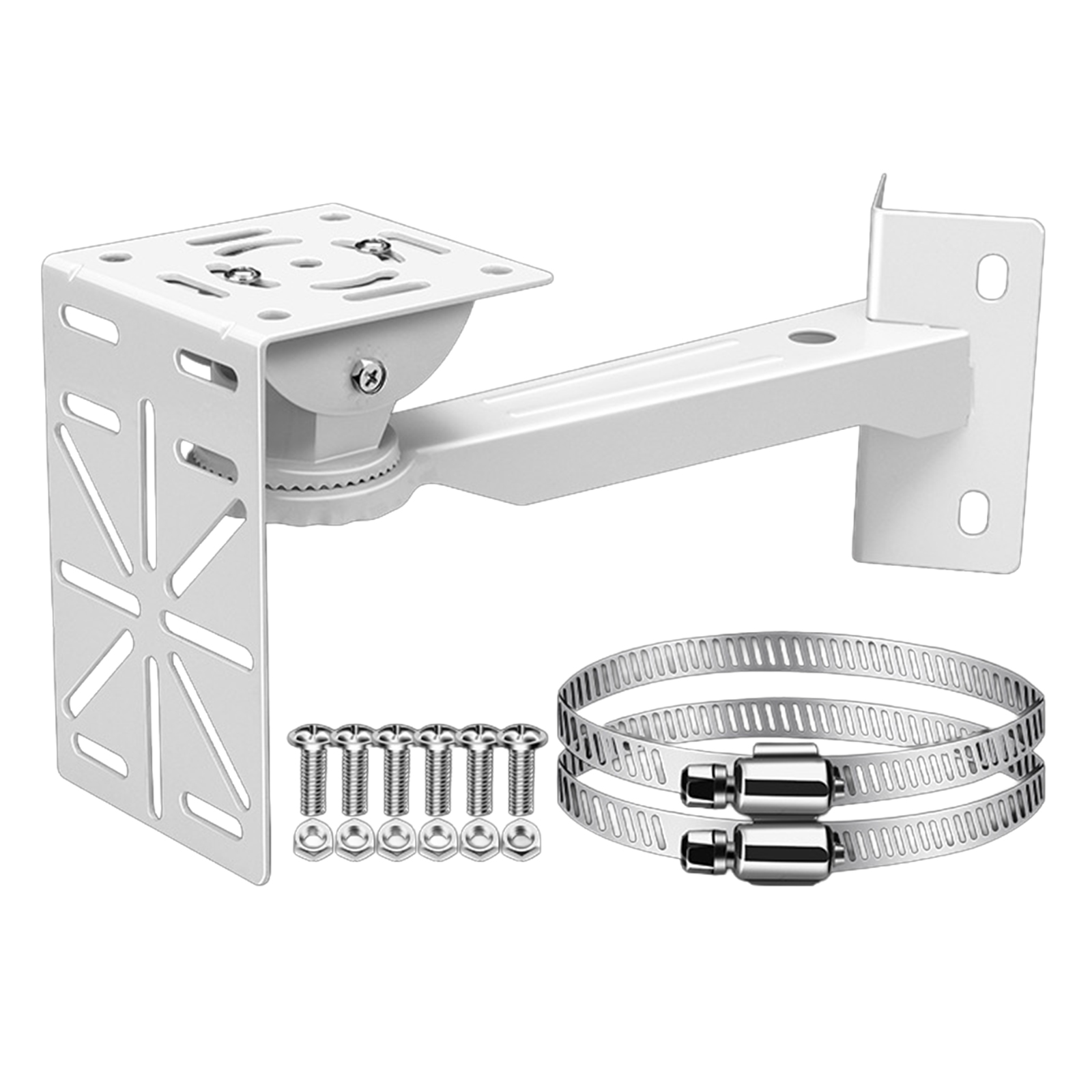 For CCTV Camera Pole Clamp Mount Bracket 360 Degree Rotation Security Camera Holder Stand