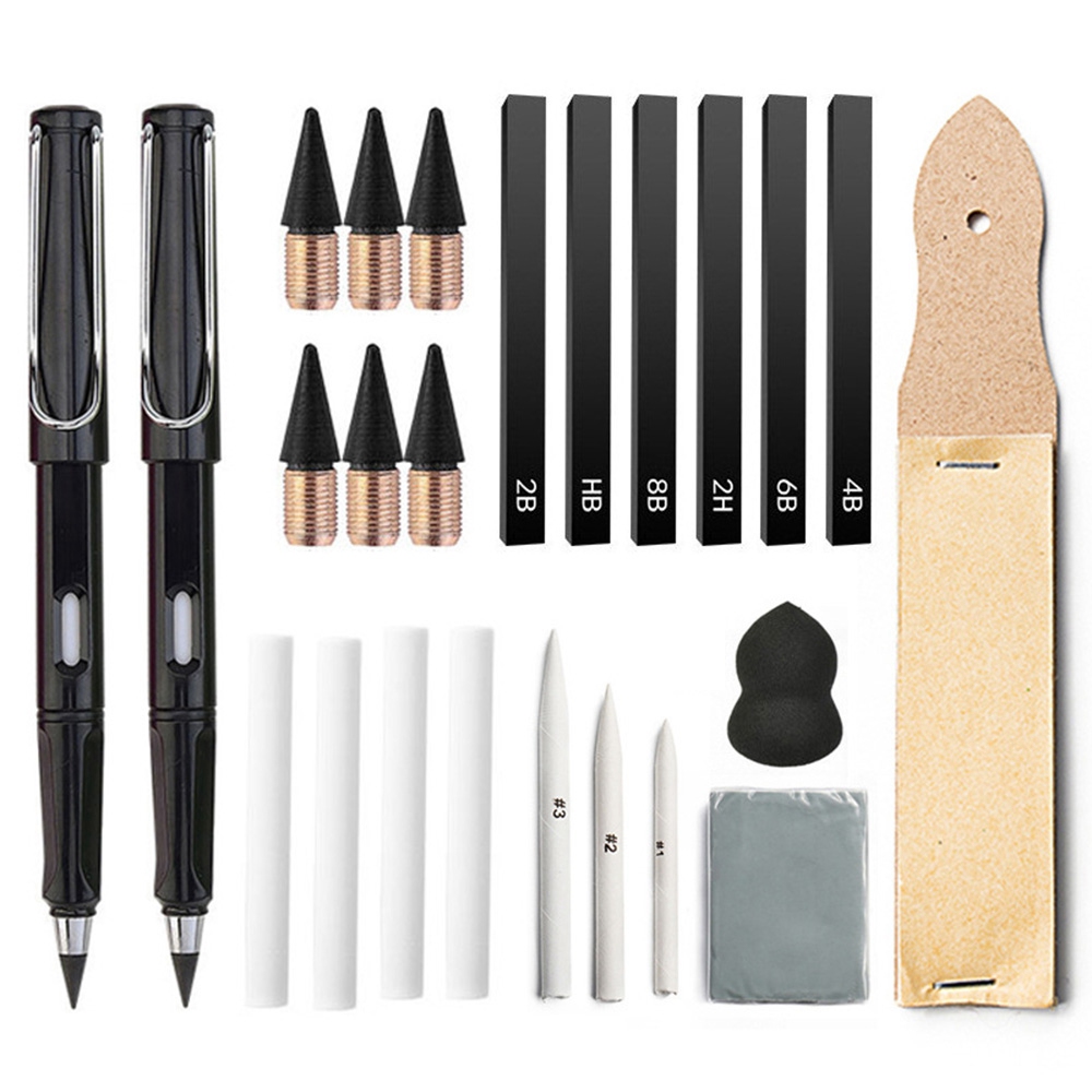 

2204024 24pcs Skizzierende Malwerkzeug -set Art -supplies -zeichnungsset Mit Graphitkohlestift Zum Zeichnen