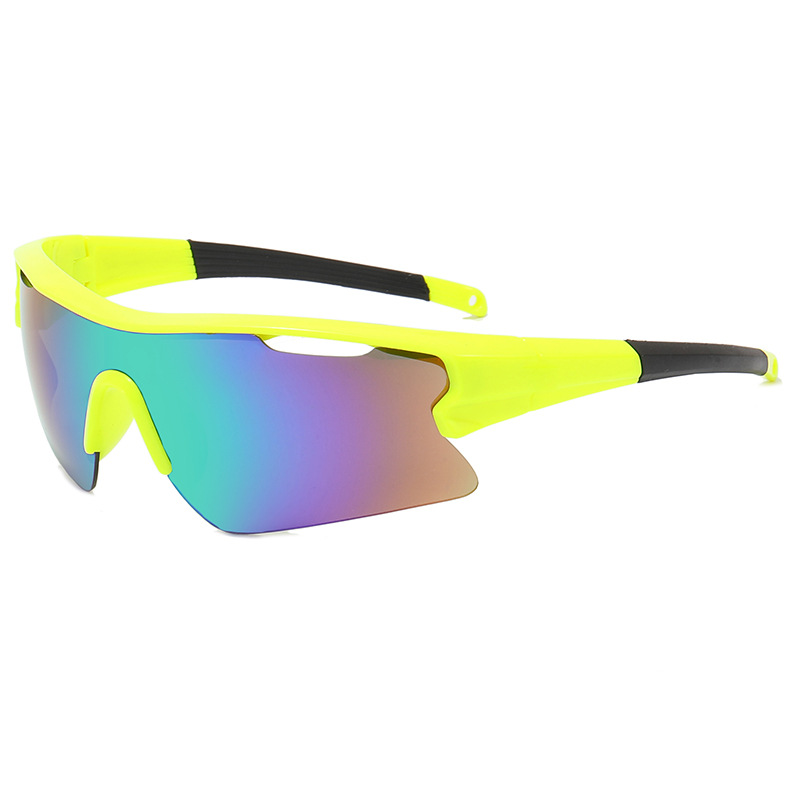 

8310 Outdoor-radfahren Leichte Sonnenbrille Für Frauen Sonnenbrillen Windschutz Sportbrille - Gelber Rahmen / Grüner Film