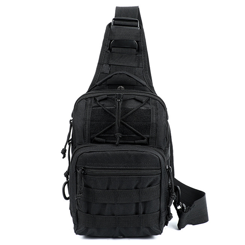 

Western Blood Wolf 2010008 Outdoor Tactical Bag Militär Sport Sling Umhängetasche Camping Wanderkaste Chest -tasche - Schwarz