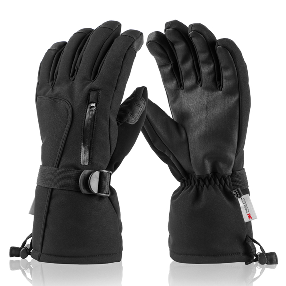 

2060 1 Paar Windprofessionelle Skiguven Für Männer Frauen Warme Winterradhandschuhe Touchscreenempfindlichkeit Auf Indexfinger - Schwarz / M