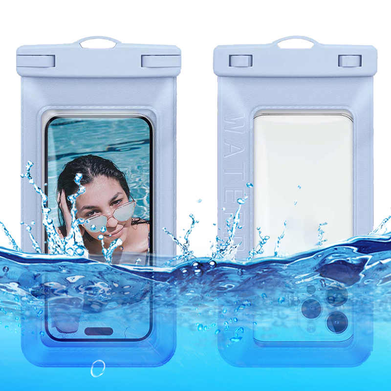 

Wasserdichtes Schwimmendes Telefonbeutel Für Unter 7,5 '' Mobiltelefon IPX8 Mobiltelefon Trockenbeutel Hülle Strukturierte PVC -telefonschutzschutz - Blau, Universal