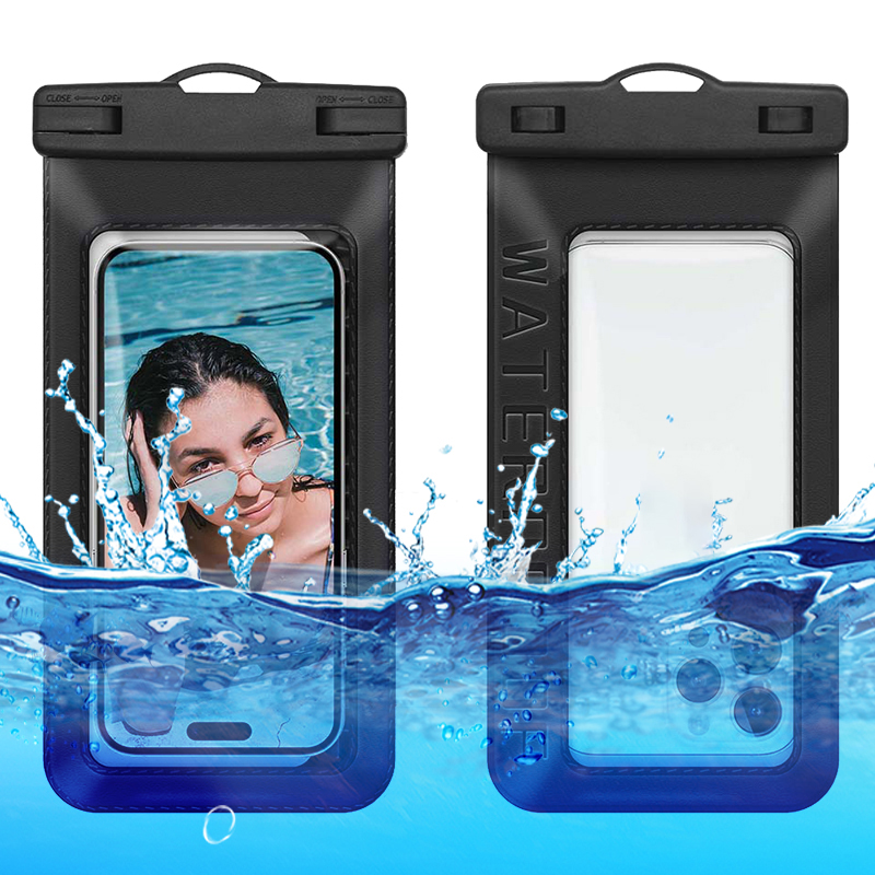 

Wasserdichtes Schwimmendes Telefonbeutel Für Unter 7,5 '' Mobiltelefon IPX8 Mobiltelefon Trockenbeutel Hülle Strukturierte PVC -telefonschutzschutz - Schwarz, Universal