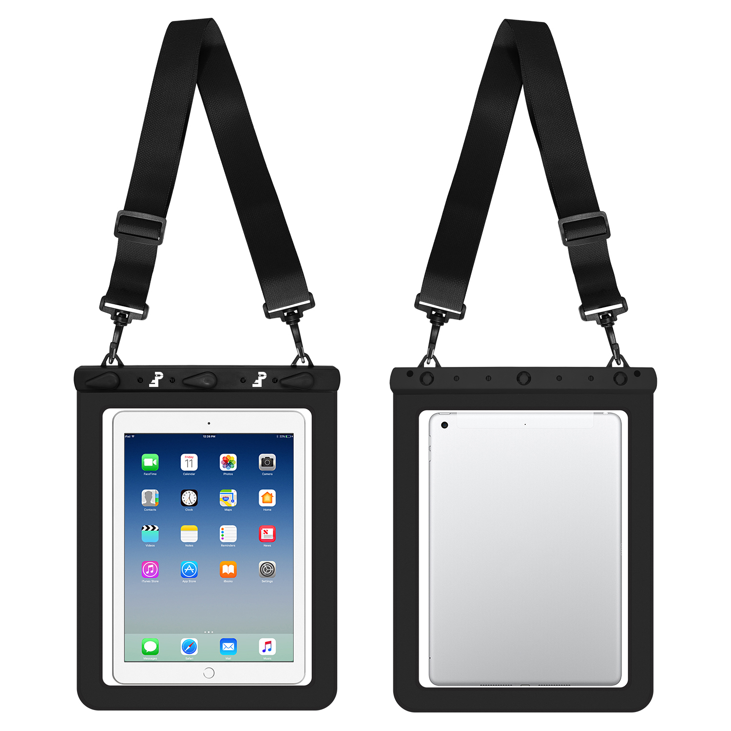 PICTET.FINO RH02 IPX8 Waterproof Bag for 13-inch Tablet Touch Screen 30m Underwater Pouch - Black