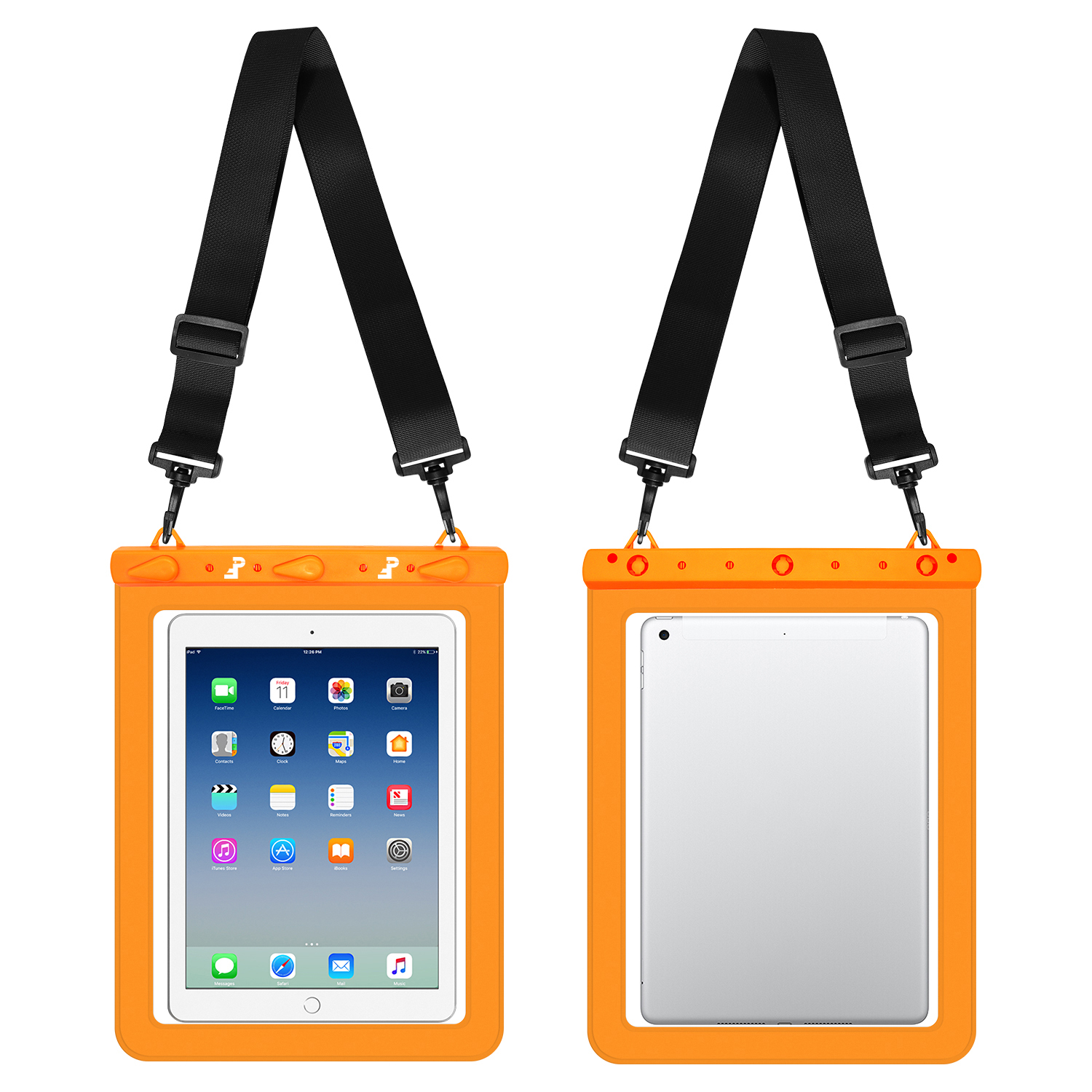 PICTET.FINO RH02 IPX8 Waterproof Bag for 13-inch Tablet Touch Screen 30m Underwater Pouch - Orange