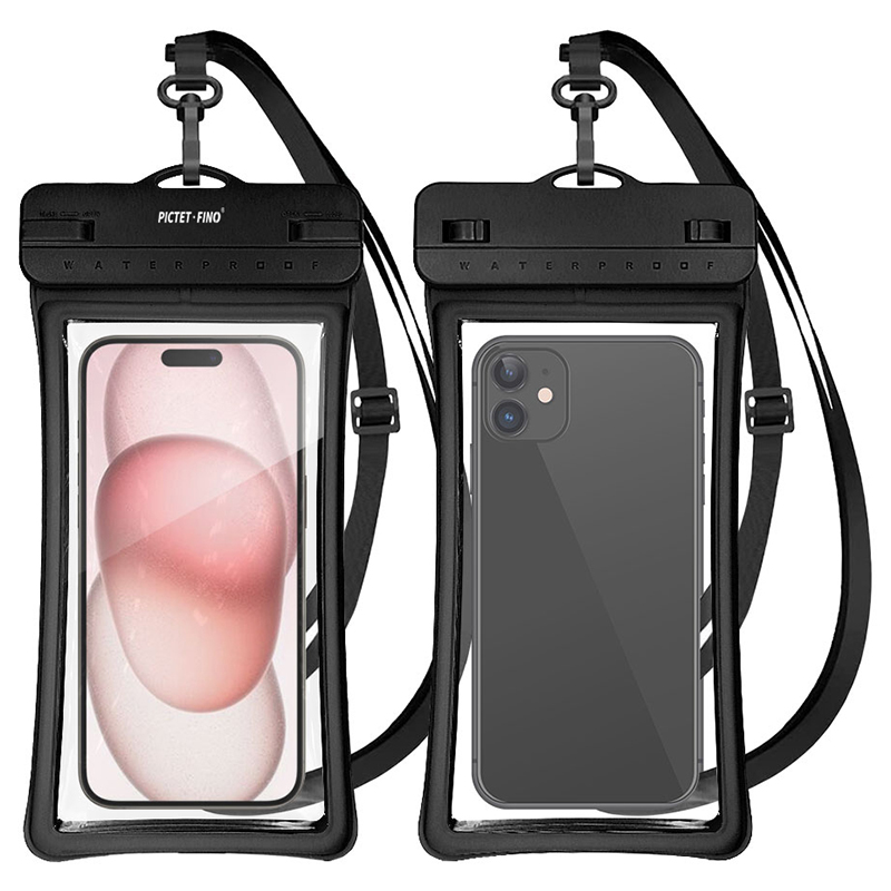 PICTET.FINO RH26 RH26 Phone IPX8 Waterproof Bag 30m Underwater Diving TPU Phone Case - Black