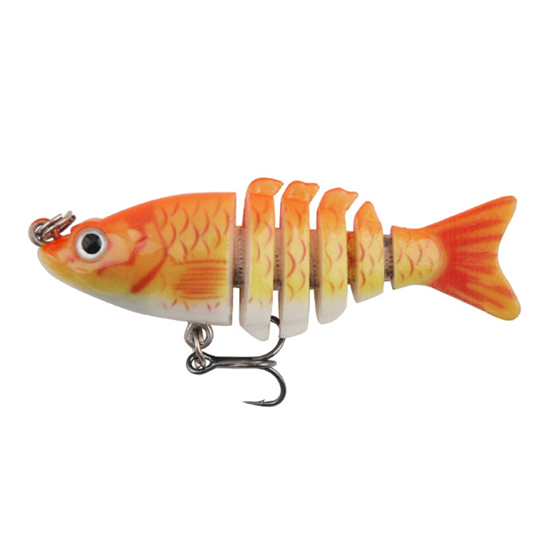 

XY-334 Buntes Sechs-bereiche-abs Bionic Fish Bait Single Haken Lebensechter Fischereiköder Für Flussmeer - Typ 5