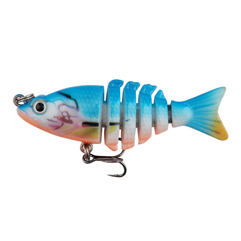 

XY-334 Buntes Sechs-bereiche-abs Bionic Fish Bait Single Haken Lebensechter Fischereiköder Für Flussmeer - Typ 4