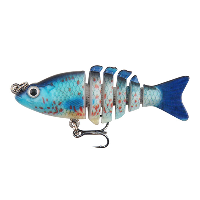 

XY-334 Buntes Sechs-bereiche-abs Bionic Fish Bait Single Haken Lebensechter Fischereiköder Für Flussmeer - Typ 1