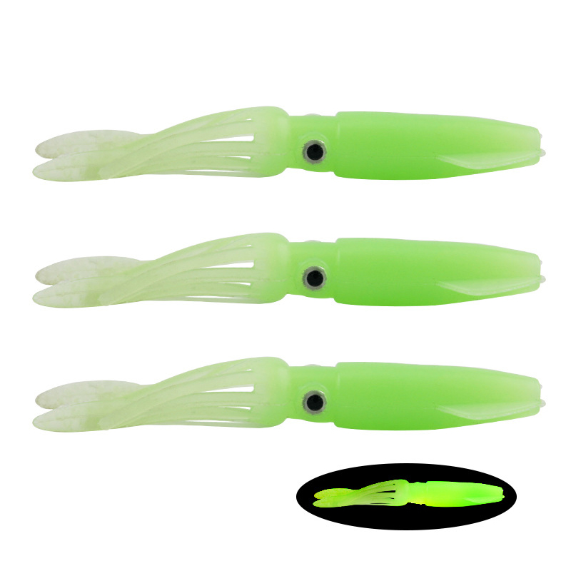

Xy-334 3pcs Realistisches Silikon Langes Tentakel Tintenfischfischer - Leuchtend