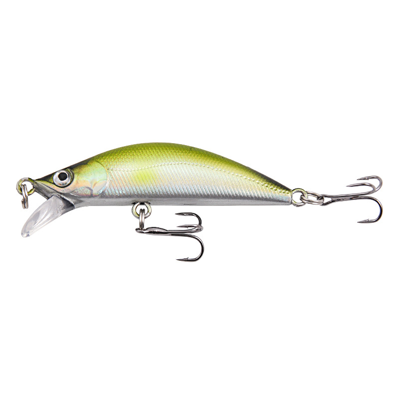 

XY-613 Doppelhaken 3d Augen Lebensechter Minnow Fischerei Laser Laser Bauch Hard Bionic Fish Köder - Cyan