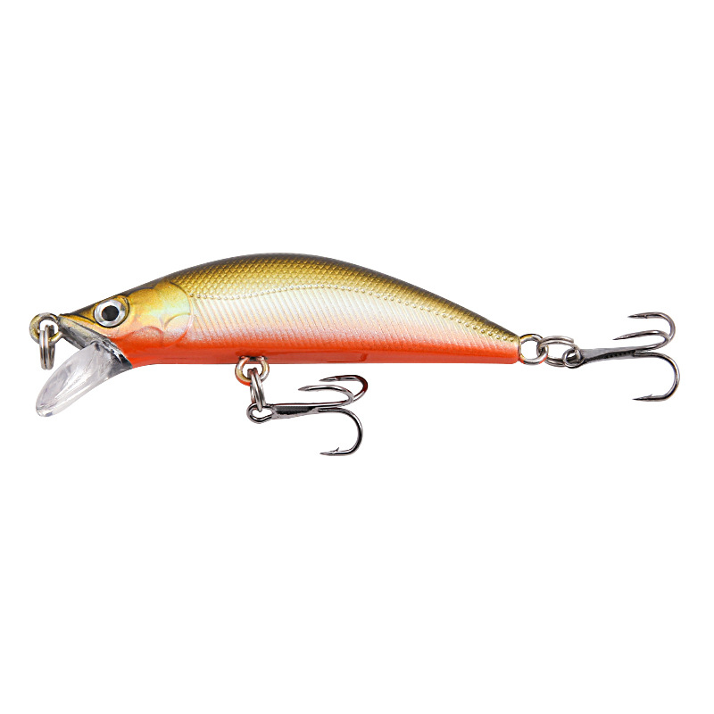 

XY-613 Doppelhaken 3d Augen Lebensechter Minnow Fischerei Laser Laser Bauch Hard Bionic Fish Köder - Schwarzer Rücken+gelber Körper