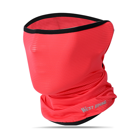 

WEST BIKING Summer Breathable UV Protection Face Mask Head Scarf Neck Gaiter for Outdoor Cycling Fishing - Red Stripe