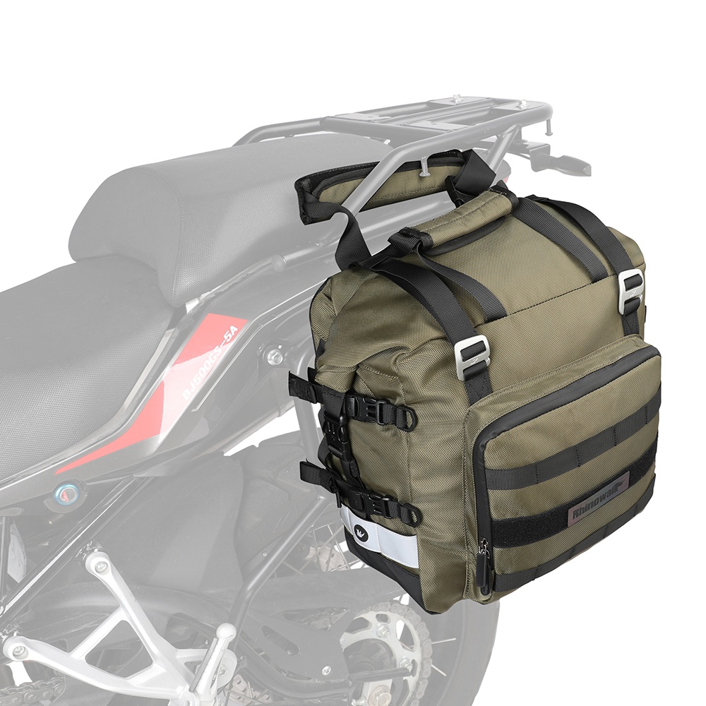 

Rhinowalk 20L Schnellveröffentlichungsmotorbeutel -speichertasche Motorrad Gepäck Pannierbeutel - Grün