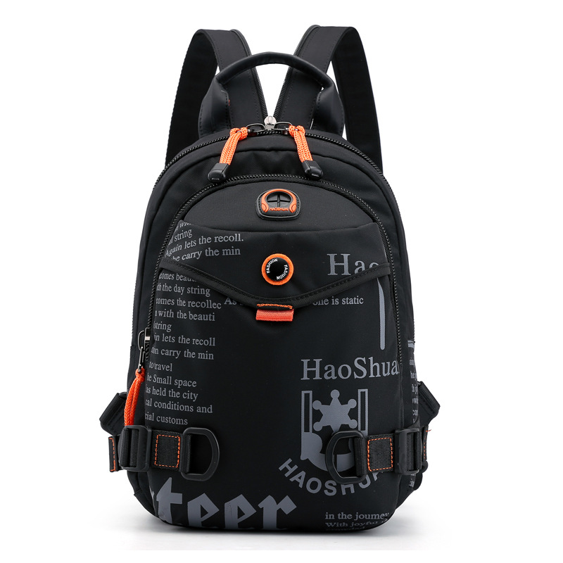 

Haoshuai 5122 (neue Version) Multifunktionsmännchen Chest Bag Rucksack Anti-splash-nylon-freizeit-einzel-umhängetasche - Schwarz