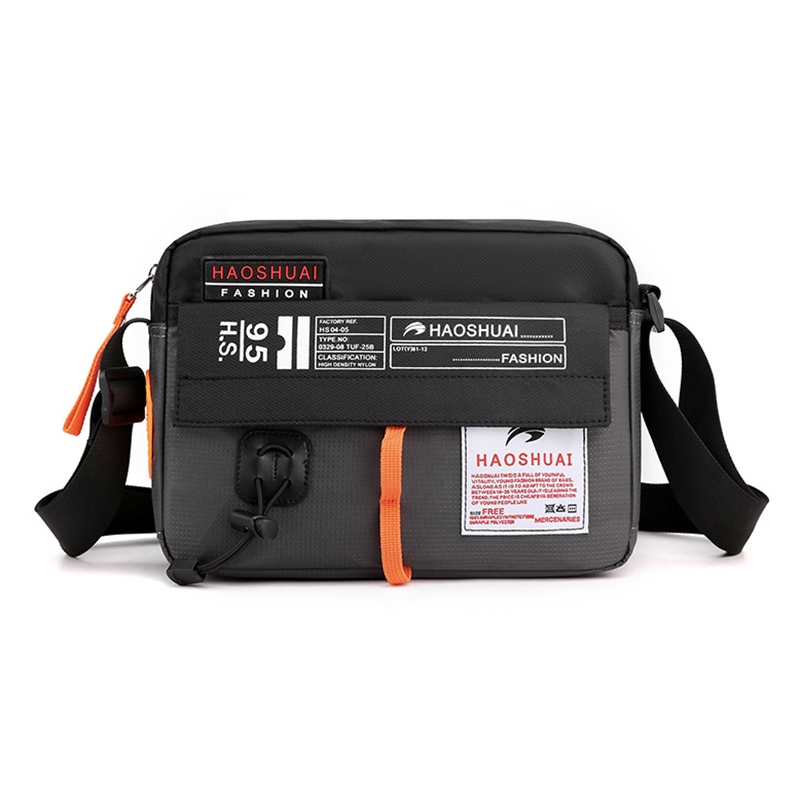 

Haoshuai 204# Männer Umhängetasche Nylon Messenger Bag Crossbody -geldbörse Wasserresistent Für Business Office School - Grau