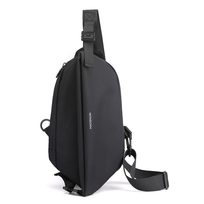

Haoshuai 1100-25# Wasserabweisende Nylon-brustbeutel Herren-schlinge Für Sport, Reisen Und Arbeit - Schwarz