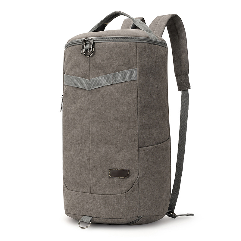 

Retro Canvas Rucksack Outdoor Travel Crossbody Tasche Casual Daypack Mit Schultergurt - Grau