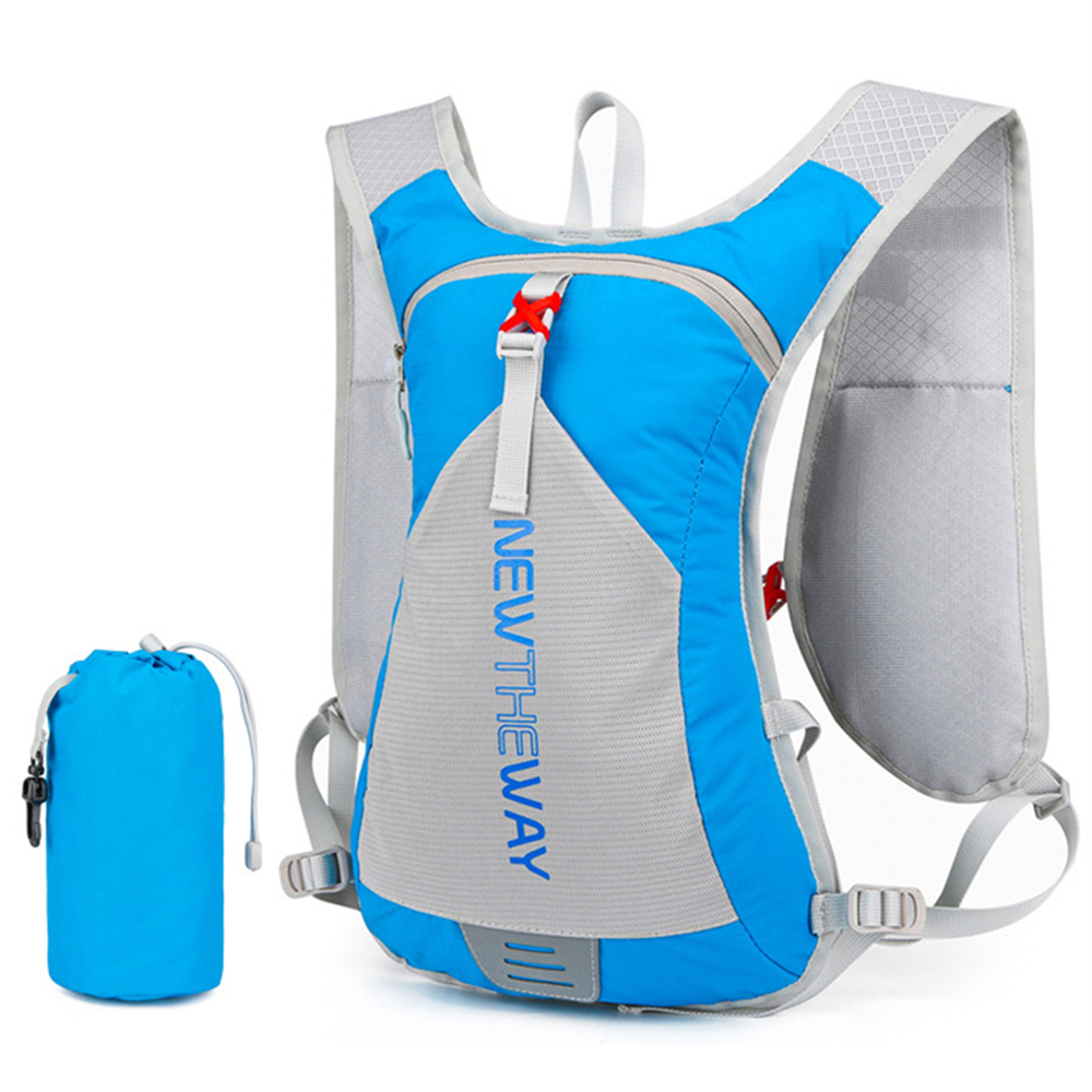 

Newtheway Foldable Outdoor Sports-rucksack Running Cycling Polyester Anti-splash-dual-umhängetasche - Baby Blau