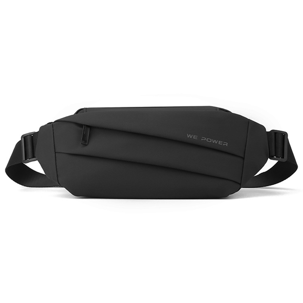 

Wepower 1233 Sport Casual Men Chest Bag PU+Nylon Wasserdichte Einzelschützer -crossbody -tasche - Schwarz