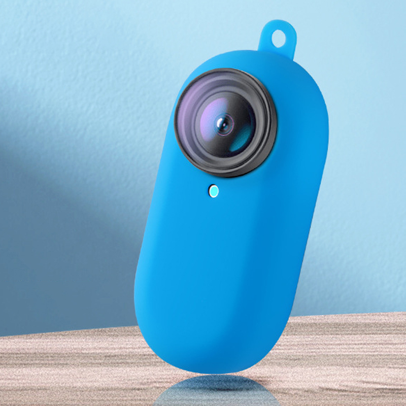 

Für Insta360 GO2 Daumen-Kamera-Silikon-Schutzhülsenmutter-Schutzschutzabdeckung - Blau