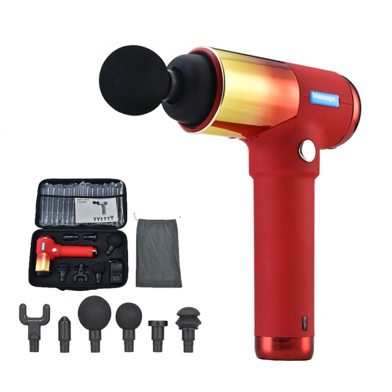 

Y03 Household Electric Massage Gun Muscle Relaxer Massager Set - Red