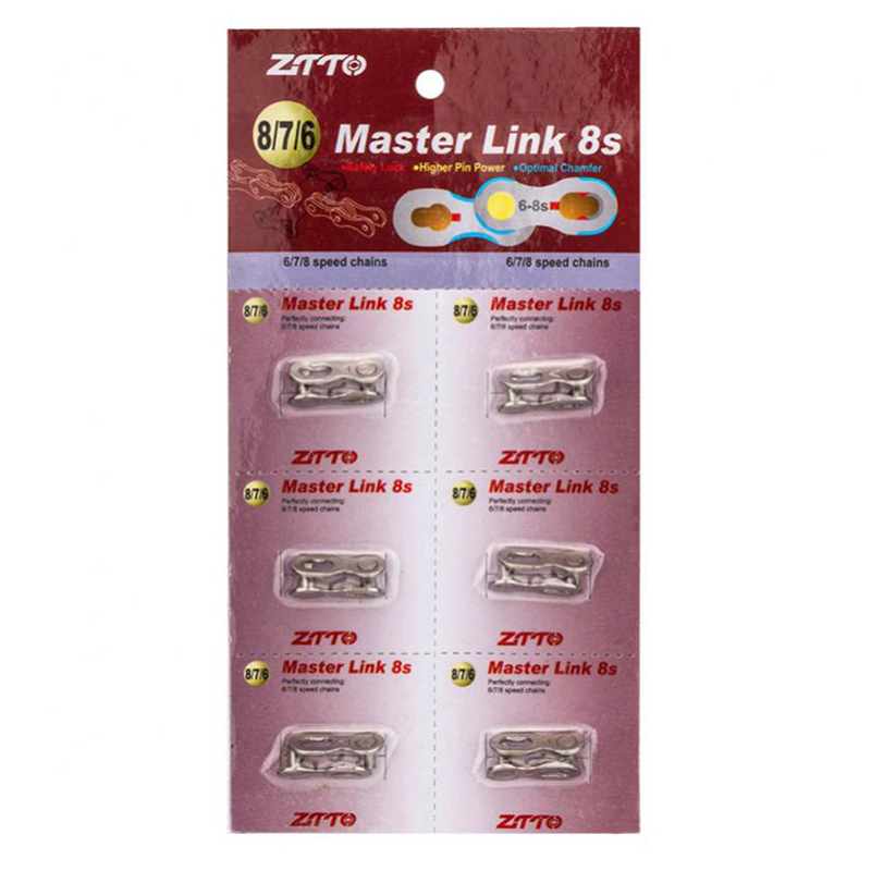 

ZTTO MSK 6 Paare Kohlenstoffstahl Fahrradkette Master Link MTB Roadbike -kette Schnellverbindungsanschluss - Für 6 / 7 / 8 Geschwindigkeitskette