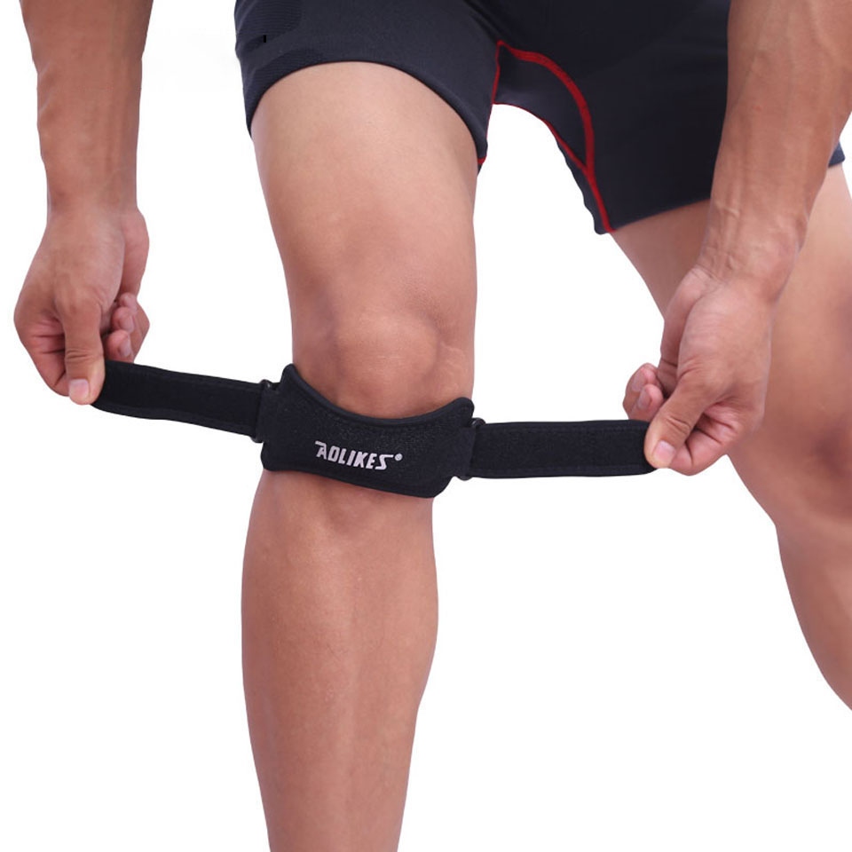 

Aolikes A-7919 1pc Verstellbare Kniegelenkunterstützung Sport Patella Protector Pad Griff - Schwarz
