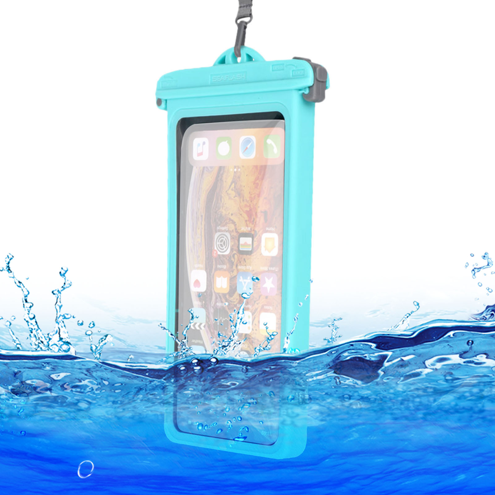

Seaflash ZP15 35m IPX8 Waterdes Telefongehäuse Universal 6,9-zoll Schwimmbeutel Unterwasser-telefonschutzschutz - Grün, Universal