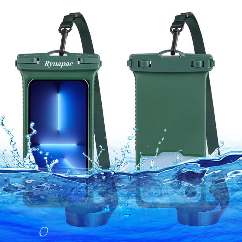 

Rynapac 02163 Wasserdichtes Telefonbeutel Hülle Universal 6,7 Zoll IPX8 Water Proof Handy Trockenbeutel Mit Lanyard - Grün, Universal