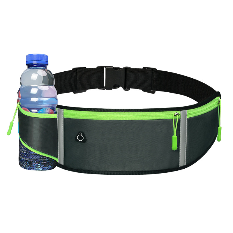 

Outdoor -sport -taillenbeutel Wasserdichtes Nylon -fanny -pack Mit Wasserflaschentasche - Grau