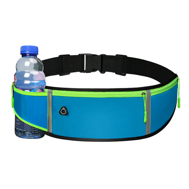 

Outdoor -sport -taillenbeutel Wasserdichtes Nylon -fanny -pack Mit Wasserflaschentasche - Himmelblau