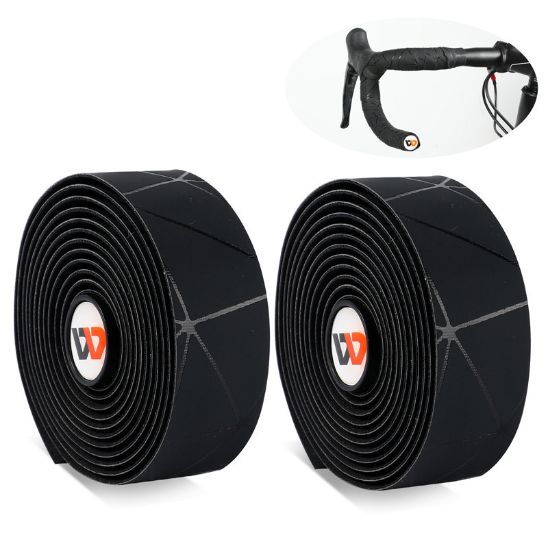 

Westbike 1 Pair Bike Bicycle Lenker Anti-Skid PU Tape Radfahren Lenker End Gürtel Riemen - Schwarz