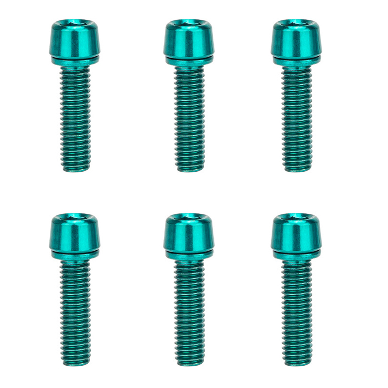 

Ztto GLJM518 6pcs -fahrradstammschrauben Set M5 x 18 mm Edelstahlrad Bike Stamm Schrauben MTB -lenkerstammschrauben - Cyan